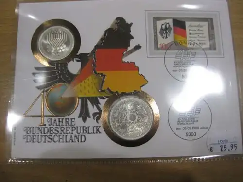 Numisbrief, Münzbrief Bundesrepublik Deutschland: 40 Jahre Bundesrepublik Deutschland