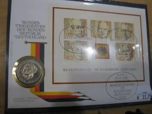 Numisbrief, Münzbrief Bundesrepublik Deutschland: Bundespräsidenten