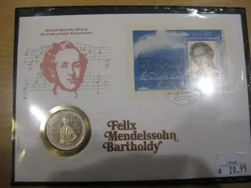 Numisbrief, Münzbrief Bundesrepublik Deutschland: Felix Mendelsohn-Bartholdy