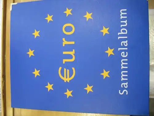 EURO-Münzalbum für €-Sätze , €-Sammelalbum für die ersten 12 €-Länder, Eindrückalbum mit Beschreibung und Abbildung der Münzen; erstklassige und stabile Ausführung; Abmessung des Klappalbums in mm: ca. 430 x 340; verstärkte Ecken