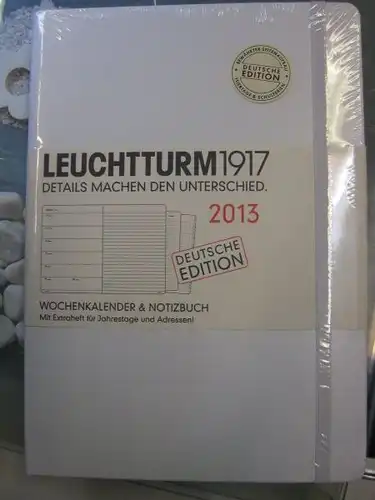 LEUCHTTURM 1917 - Wochenkalender und Notizbuch für 2013 
Kalender, Umschlagfarbe: weiß