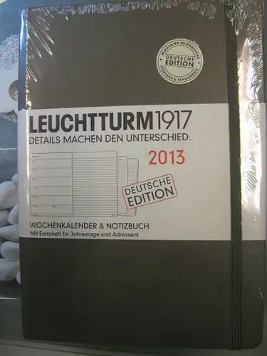 LEUCHTTURM 1917 - Wochenkalender und Notizbuch für 2013 
Kalender, Umschlagfarbe: taupe