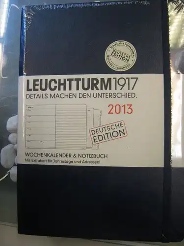 LEUCHTTURM 1917 - Wochenkalender und Notizbuch für 2013 
Kalender, Umschlagfarbe: marineblau