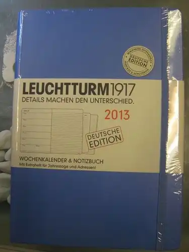 LEUCHTTURM 1917 - Wochenkalender und Notizbuch für 2013 
Kalender, Umschlagfarbe: hellblau