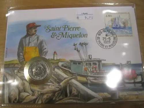 Numisbrief Münzbrief Münzenbrief: Saint Pierre &amp; Miquelon