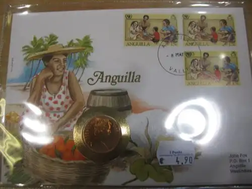 Numisbrief Münzbrief Münzenbrief: Anguilla