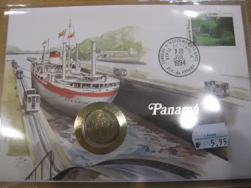 Numisbrief Münzbrief Münzenbrief: Panama