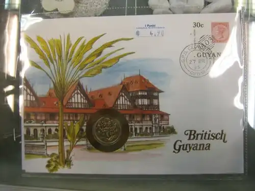 Numisbrief Münzbrief Münzenbrief: Britisch Guyana