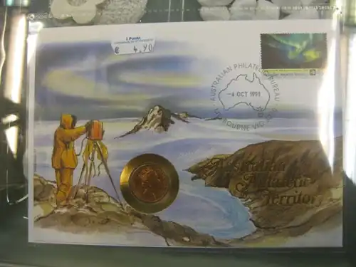 Numisbrief Münzbrief Münzenbrief: Australische Antarktis Australian Antarctic Territory