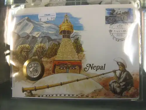 Numisbrief Münzbrief Münzenbrief: Nepal