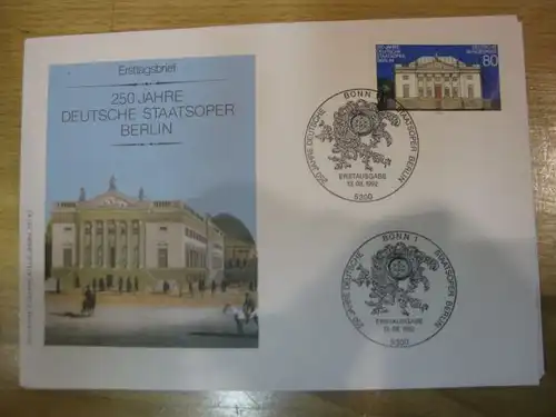 Ersttagsbrief Künstler- Ersttagsbrief FDC der Deutsche Postphilatelie: Staatsoper Berlin