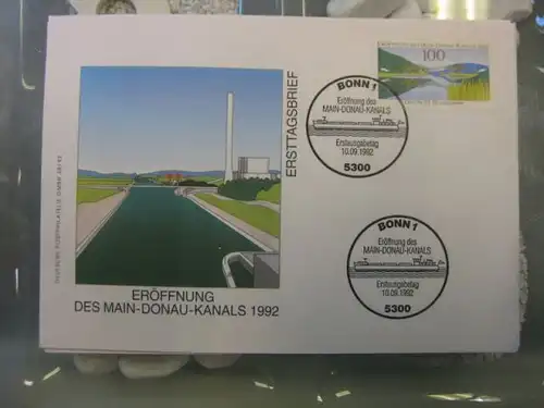 Ersttagsbrief Künstler- Ersttagsbrief FDC der Deutsche Postphilatelie: Main-Donau-Kanal