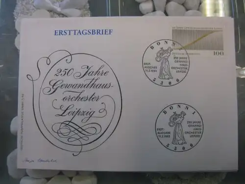Ersttagsbrief Künstler- Ersttagsbrief FDC der Deutsche Postphilatelie: Gewandhausorchester Leipzig