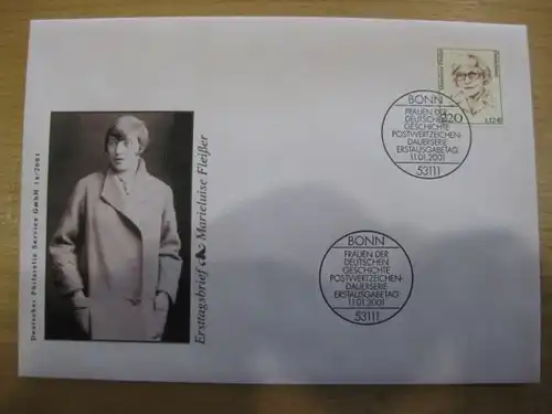Ersttagsbrief Künstler- Ersttagsbrief FDC der Deutsche Postphilatelie: Frauen: M. Fleißer
