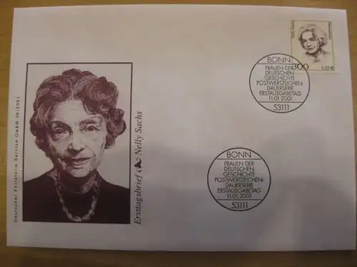 Ersttagsbrief Künstler- Ersttagsbrief FDC der Deutsche Postphilatelie: Frauen: Nelly Sachs