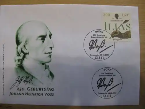 Ersttagsbrief Künstler- Ersttagsbrief FDC der Deutsche Postphilatelie: Johann H. Voss