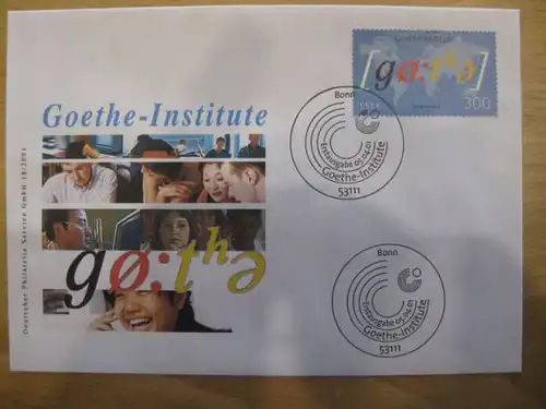 Ersttagsbrief Künstler- Ersttagsbrief FDC der Deutsche Postphilatelie: Goethe-Institute