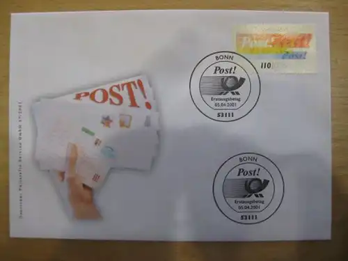 Ersttagsbrief Künstler- Ersttagsbrief FDC der Deutsche Postphilatelie: Post