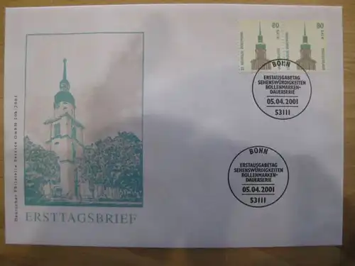 Ersttagsbrief Künstler- Ersttagsbrief FDC der Deutsche Postphilatelie: Sehenswürdigkeiten