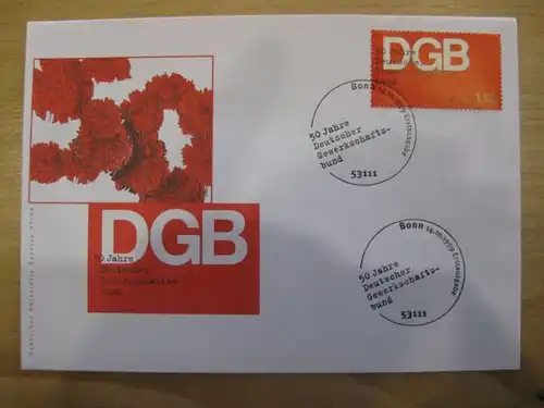Ersttagsbrief Künstler- Ersttagsbrief FDC der Deutsche Postphilatelie: DGB