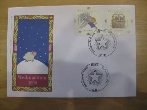 Ersttagsbrief Künstler- Ersttagsbrief FDC der Deutsche Postphilatelie: Weihnachten 1999