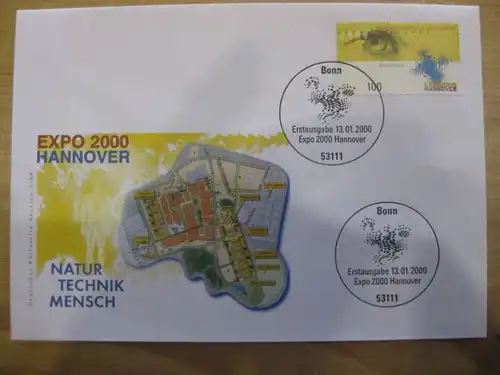 Ersttagsbrief Künstler- Ersttagsbrief FDC der Deutsche Postphilatelie: EXPO 2000