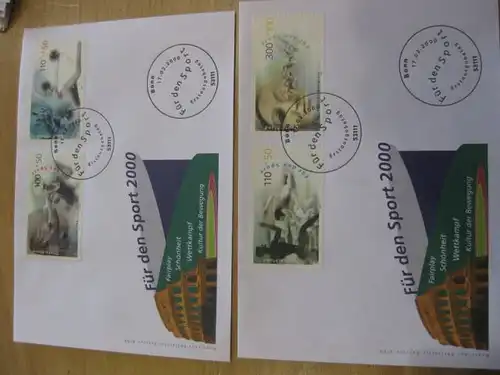 Ersttagsbrief Künstler- Ersttagsbrief FDC der Deutsche Postphilatelie: Für den Sport 2000