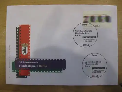 Ersttagsbrief Künstler- Ersttagsbrief FDC der Deutsche Postphilatelie: Filmfestspiele Berlin