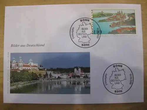 Ersttagsbrief Künstler- Ersttagsbrief FDC der Deutsche Postphilatelie:Bilder aus Deutschland: Passau