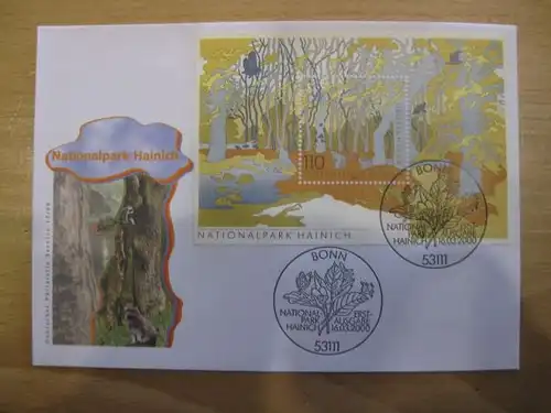 Ersttagsbrief Künstler- Ersttagsbrief FDC der Deutsche Postphilatelie:Nationalpark Hainich