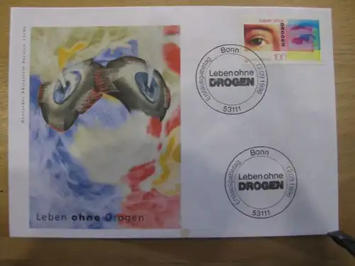 Ersttagsbrief Künstler- Ersttagsbrief FDC der Deutsche Postphilatelie:Drogenmißbrauch