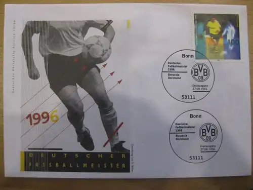Ersttagsbrief Künstler- Ersttagsbrief FDC der Deutsche Postphilatelie:Deutscher Fußballmeister