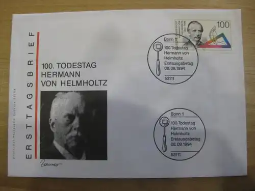 Ersttagsbrief Künstler- Ersttagsbrief FDC der Deutsche Postphilatelie:Helmholtz