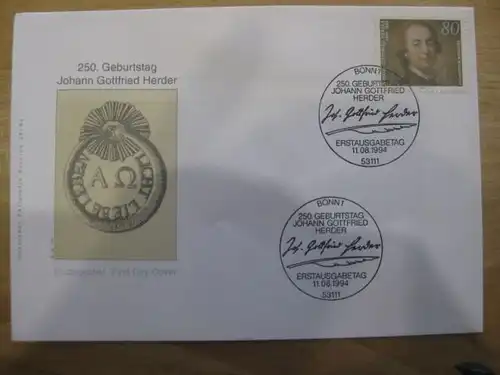 Ersttagsbrief Künstler- Ersttagsbrief FDC der Deutsche Postphilatelie: Herder