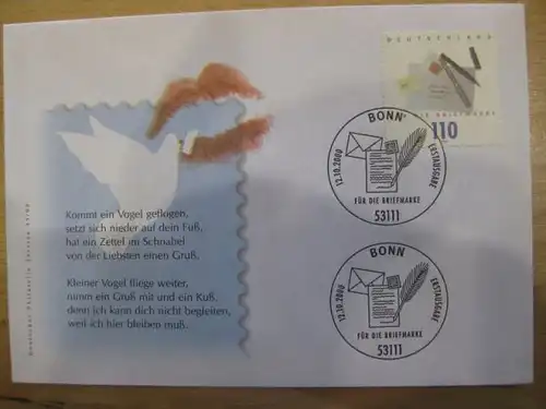 Ersttagsbrief Künstler- Ersttagsbrief FDC der Deutsche Postphilatelie: Für dieBriefmarke