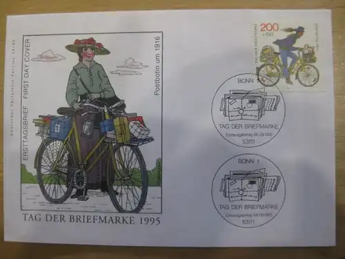 Ersttagsbrief Künstler- Ersttagsbrief FDC der Deutsche Postphilatelie: Tag der Briefmarke 1995