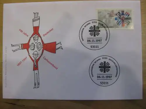 Ersttagsbrief Künstler- Ersttagsbrief FDC der Deutsche Postphilatelie: Caritas