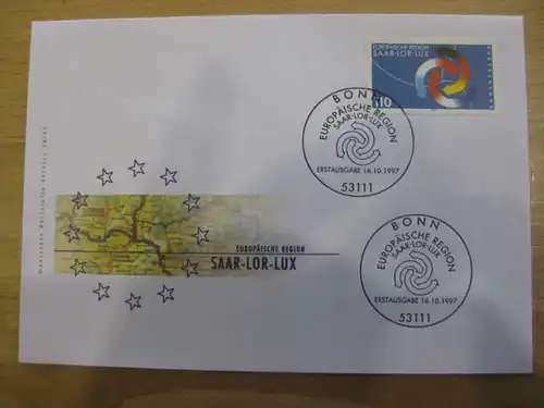 Ersttagsbrief Künstler- Ersttagsbrief FDC der Deutsche Postphilatelie:Europa-Region