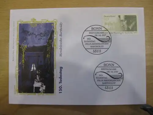 Ersttagsbrief Künstler- Ersttagsbrief FDC der Deutsche Postphilatelie:Mendelsohn Bartholdy