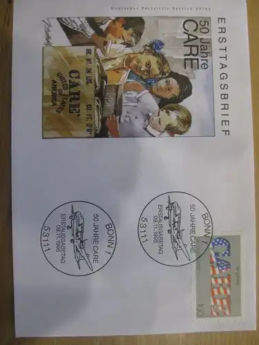 Ersttagsbrief Künstler- Ersttagsbrief FDC der Deutsche Postphilatelie: CARE