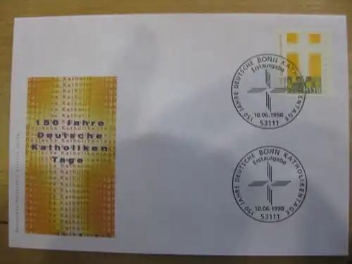 Ersttagsbrief Künstler- Ersttagsbrief FDC der Deutsche Postphilatelie: Katholikentage