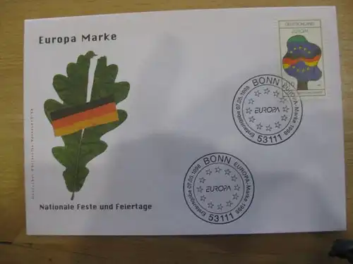 Ersttagsbrief Künstler- Ersttagsbrief FDC der Deutsche Postphilatelie: EUROPA-Marke 1998