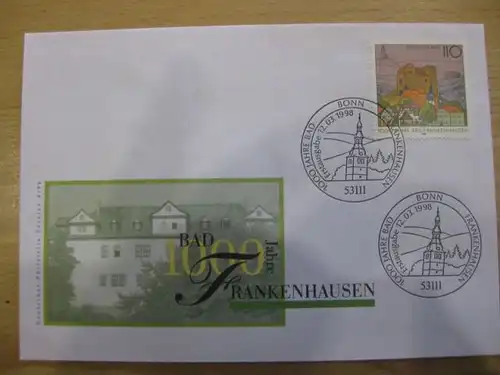 Ersttagsbrief Künstler- Ersttagsbrief FDC der Deutsche Postphilatelie: Frankenhausen