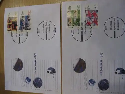 Ersttagsbrief Künstler- Ersttagsbrief FDC der Deutsche Postphilatelie: Für den Sport 1998