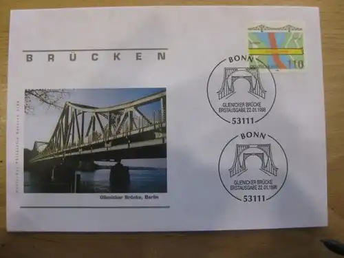 Ersttagsbrief Künstler- Ersttagsbrief FDC der Deutsche Postphilatelie: Glienicker Brücke