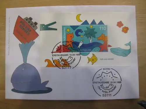 Ersttagsbrief Künstler- Ersttagsbrief FDC der Deutsche Postphilatelie: Für uns Kinder