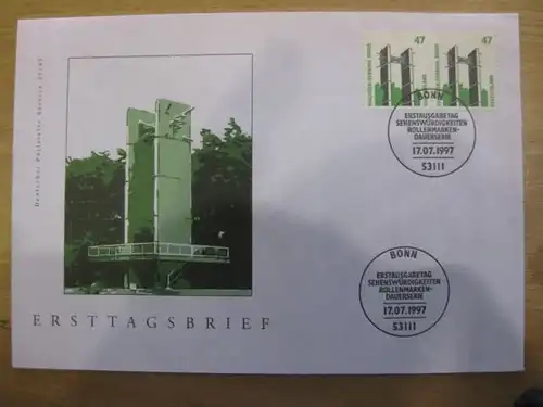 Ersttagsbrief Künstler- Ersttagsbrief FDC der Deutsche Postphilatelie: Sehenswürdigkeiten