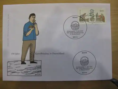 Ersttagsbrief Künstler- Ersttagsbrief FDC der Deutsche Postphilatelie: Kartoffelanbau