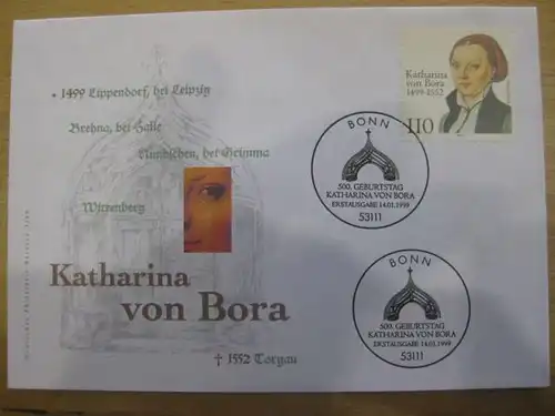 Ersttagsbrief Künstler- Ersttagsbrief FDC der Deutsche Postphilatelie: Katharina von Bora