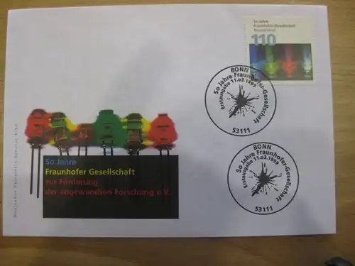Ersttagsbrief Künstler- Ersttagsbrief FDC der Deutsche Postphilatelie: Fraunhofer-Gesellschaft
